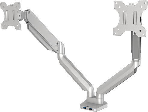 Monitorarm Fellowes Platinum Series Dual zilver
