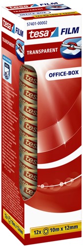 Plakband Tesa film 12mmx10m transparant pk/12