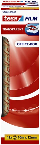 Plakband Tesa film 12mmx10m transparant pk/12-2
