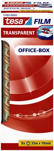 Plakband Tesa film 19mmx33m transparant pk/8-2