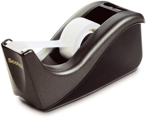 Plakbandhouder Scotch C60 + 1 rol magic tape, 19mmx33m zwart-2