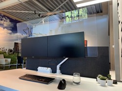 Preventiescherm  75x 60cm VESA voor 2 monitoren M