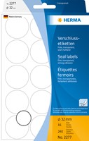 Etiket rond 32mm transparant 2277 ds/240