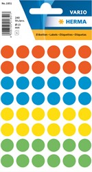 Etiket HERMA 1851 rond 12mm assorti 240 stuks
