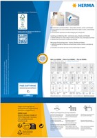 Etiket A4 rond 40mm Herma 4476 afneembaar pk/2400-2