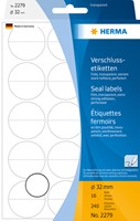 Etiket rond 32mm wit 2279 ds/240