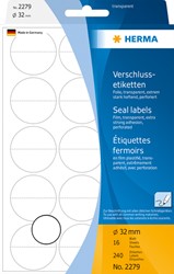 Etiket rond 32mm wit 2279 ds/240