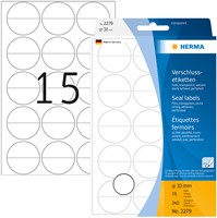 Etiket rond 32mm wit 2279 ds/240-2