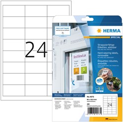 Etiket A4  66x 33,8mm Herma 4573 polyester verwijderbaar ds/480