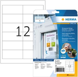 Etiket A4  97,3x 42,3mm Herma 4574 polyester verwijderbaar ds/240
