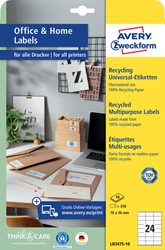 Etiket A4  70x 36mm LR3475 recycled pk/2400