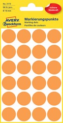 Etiket Avery Zweckform 3173 18mm rond lichtoranje1056st 25/vel