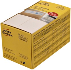 Frankeeretiket Avery Zweckform 3434 128 x38mm 1000stuks