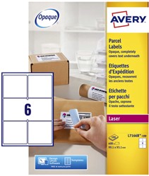 Etiket A4  99,7x 21,1mm Avery L7166B-100 blockout ds/600