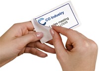 Badge zelfklevend 80x50mm blauw kader Avery L4787-20 ds/200-3