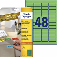 Etiket A4  45,7x 21,1mm L6040-20 ds/3780 groen