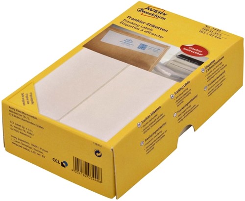 Etiket 128x 38mm ZW3441 wit pk/500