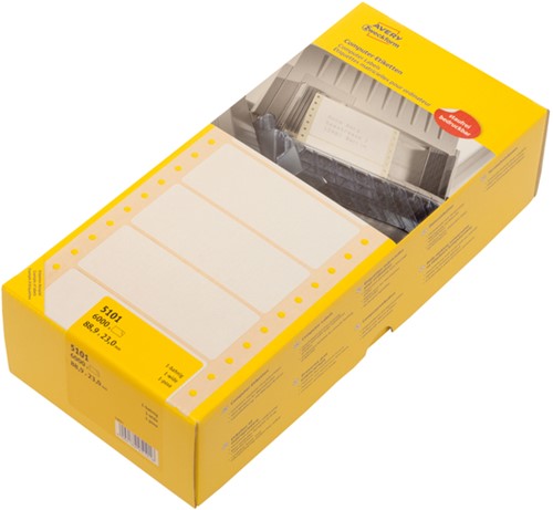 Etiket pinfeed  88,9x 23mm 5101 1baans ds/6000