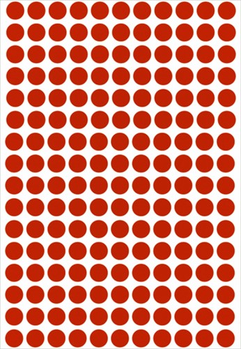 Etiket rond  8mm rood 2212 ds/5632-3