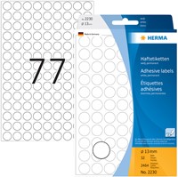 Etiket rond 13mm wit 2230 ds/2464-2