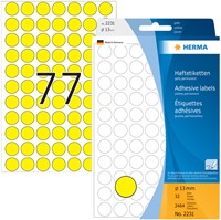 Etiket rond 13mm geel 2231 ds/2464-2