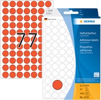 Etiket rond 13mm rood 2232 ds/2464-2