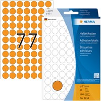 Etiket rond 13mm fluor oranje 2234 ds/1848-2