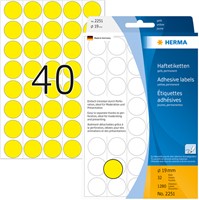 Etiket rond 19mm geel Herma 2251 ds/1280-2