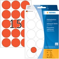 Etiket rond 32mm rood Herma 2272 ds/480-2