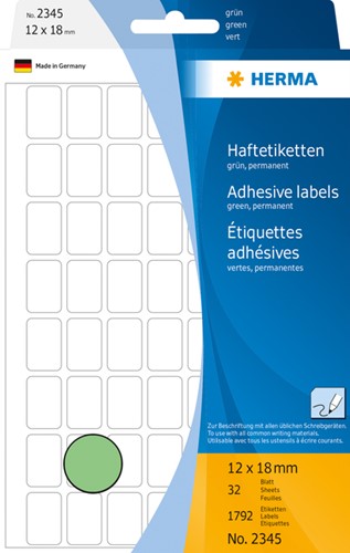 Etiket  12x 18mm Herma 2345 pk/1792 groen
