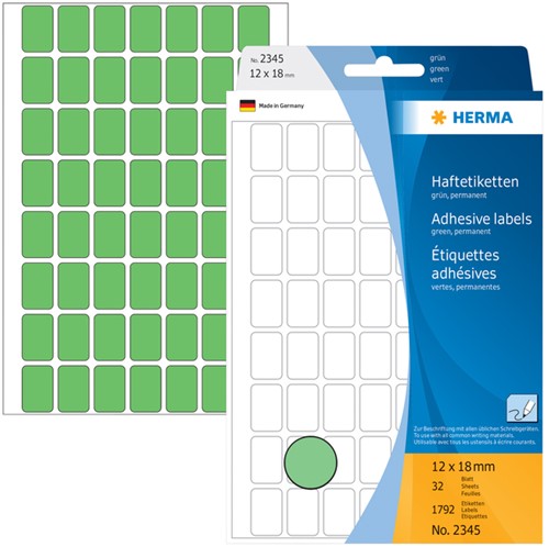 Etiket  12x 18mm Herma 2345 pk/1792 groen-2
