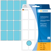 Etiket  25x 40mm Herma 2453 pk/512 blauw-3