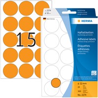 Etiket rond 32mm oranje Herma 2274 ds/480-2