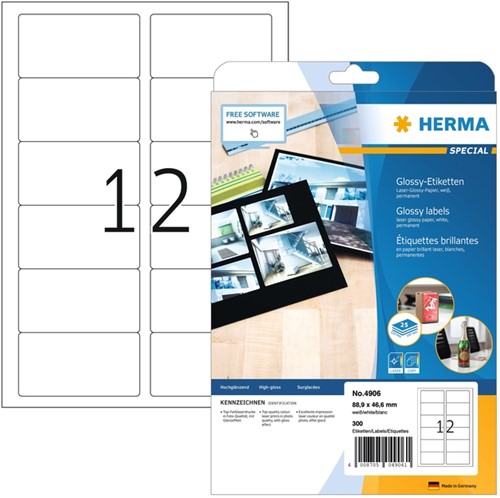 Etiket A4  52,5x 21,2mm Herma 4609 Premium ds/11200