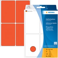 Etiket  52x 82mm Herma 2492 pk/128 rood-3