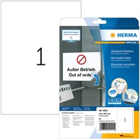 Etiket A4 210x297mm Herma 10021 afneembaar ds/25