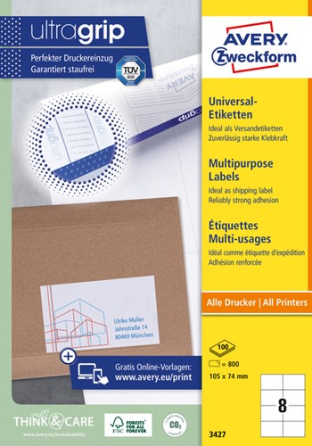 Etiket A4 105x 74mm 3427 ds/800 