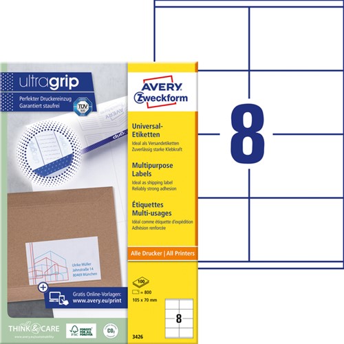 Etiket A4 105x 70mm 3426 ds/800-2