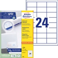 Etiket A4  64,6x 33,8mm 3658 ds/2400-2