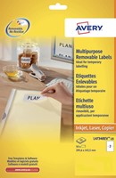 Etiket A4 199,3x143,5mm L4734REV-25 afneembaar ds/50