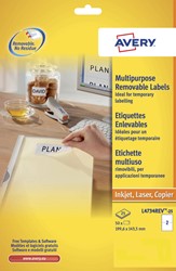 Etiket A4 199,3x143,5mm L4734REV-25 afneembaar ds/50