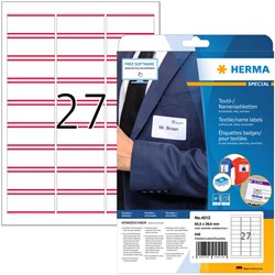 Badge zelfklevend 63,5x29,6mm (met rode strook) Herma 4512 pk/540