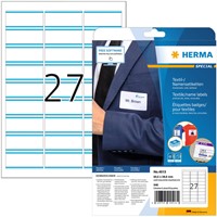 Badge zelfklevend 63,5x29,6mm (met blauwe strook) Herma 4513 pk/540