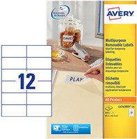 Etiket A4  99,1x 42,3mm Avery L4743REV-25 afneembaar ds/300-2