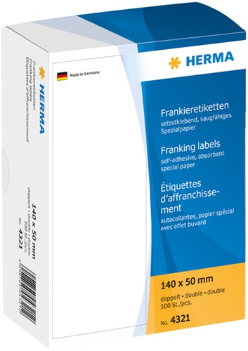 Etiket frankeer 140x50mm Herma 4321 ds/500