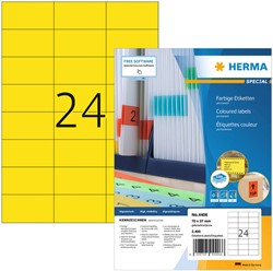 Etiket A4  70x 37mm Herma 4406  ds/2400 geel