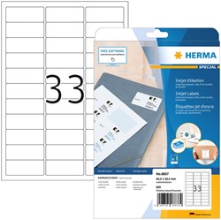 Etiket A4  63,5x 25,4mm Herma 8837 inkjet mat ds/825