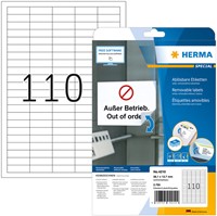 Etiket A4  38,1x 12,7mm Herma 4210 afneembaar ds/2750