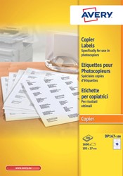 Etiket A4 105x 37mm Avery DP167-100 kopieren ds/1600