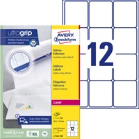 Etiket A4  63,5x 72mm Avery L7164-100 laser ds/1200-2
